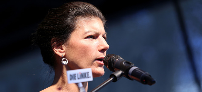 Red Flag of German Leftist Party, Die Linke, Flies Over Heads of  Demonstrators Editorial Photography - Image of leftist, heads: 221695267