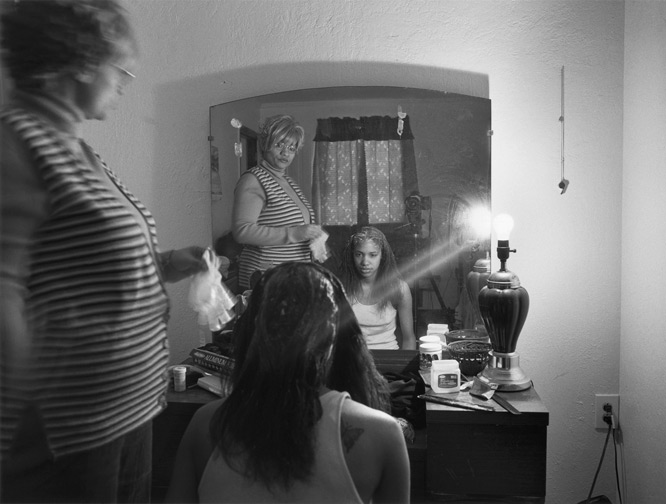 Photo: Mom Relaxing My Hair, 2005, by LaToya Ruby Frazier. © LaToya Ruby Frazier