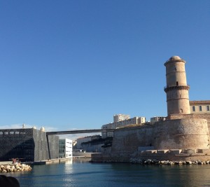 Mucem and Fort Saint Jean, entry to Port of Marseille 2014